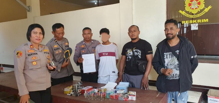 Buser Polsek Maulafa Amankan Pelajar Pembobol Kios di Jalan Amabi.