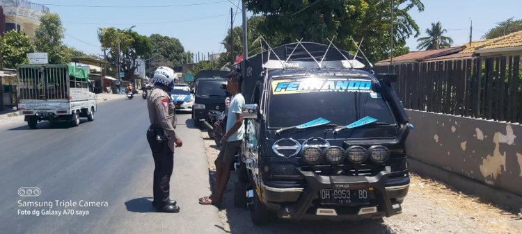Operasi Zebra Turangga 2023, Satuan Lantas Polresta Kupang Kota Targekan Mobil dan Pickup Yang Parkir Sembarangan.