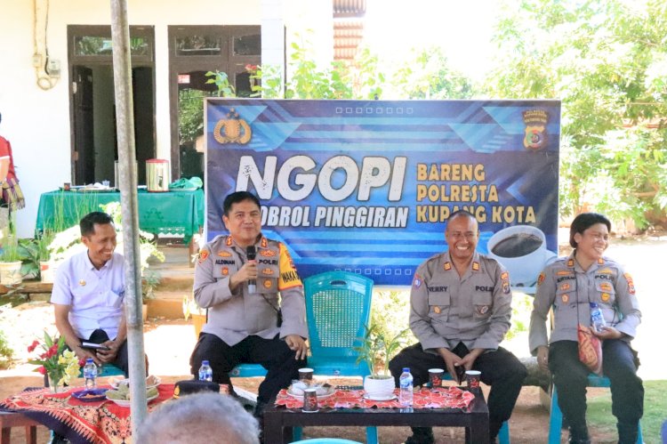 Ngopi Bareng Warga Penfui, Berbagai Permasalahan Disampaikan Kepada Wakapolresta Kupang Kota