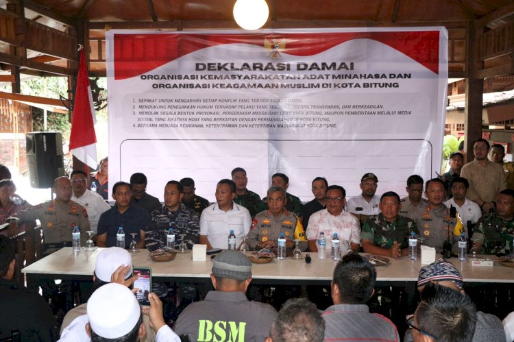 Seluruh Elemen Masyarakat Deklarasi Ciptakan Bitung Damai