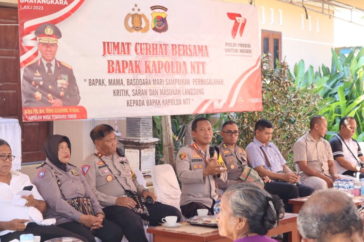 Jumat Curhat Polda NTT Bersama Warga Naikolan, Warga Minta Polri Jaga Netralitas Dalam Pemilu.