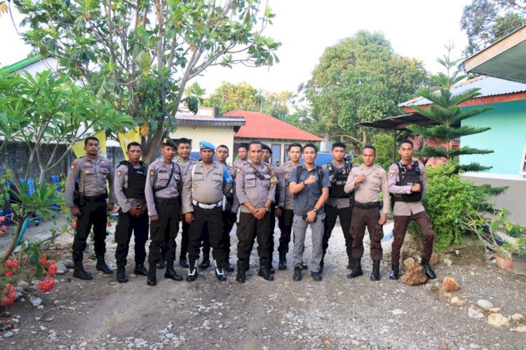 Kampanye Tatap Muka di kelurahan Oesapa, Polresta kupang Kota Laksanakan Pengamanan.