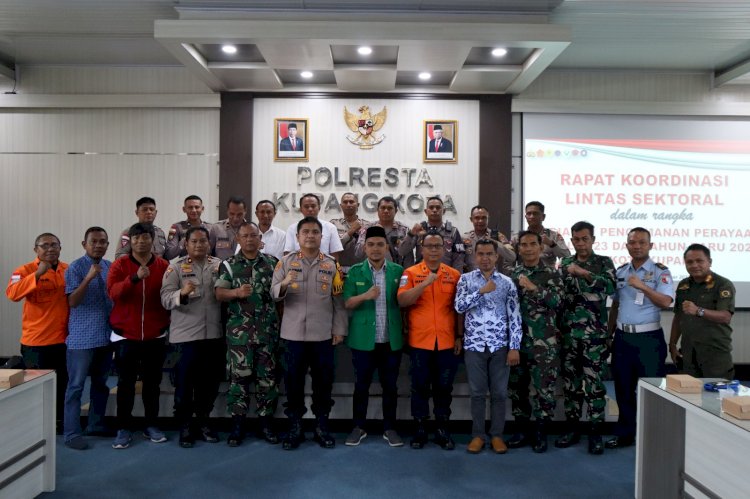 Jelang Pengamanan Perayaan Natal Dan Tahun Baru, Polresta Kupang Kota Laksanakan Rapat Koordinasi Lintas Sektoral.