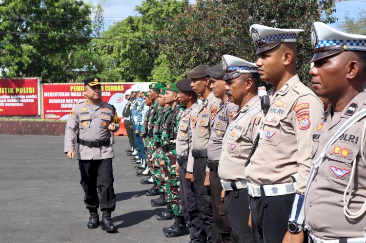 Kesiapsiagaan Hadapi Bencana Tahunan, Polresta Kupang Kota Apel Gelar Pasukan Bersama Instansi Terkait