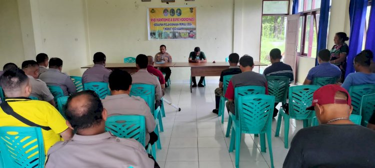 Kapolsek Alak Ikuti Rakor Kesiapan Pelaksanaan Pemilu 2024 Tingkat Kecamatan Alak