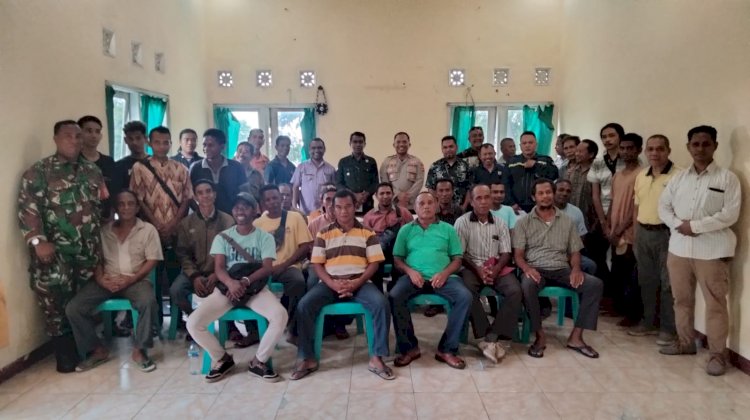 Kapolsek Gelar Safari Kamtibmas dan Rakor Persiapan Pelaksanaan Pemilu di Kelurahan Penkase Oeleta