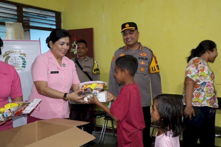 Peduli Terhadap Sesama, Kapolresta Kombes Aldinan Manurung Berbagi Kasih Dengan Anak Panti Asuhan