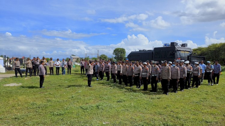 Polresta Kupang Kota Terjunkan Ratusan Personel, Amankan Kampanye Rapat Umum Terbuka Perdana di Kota Kupang