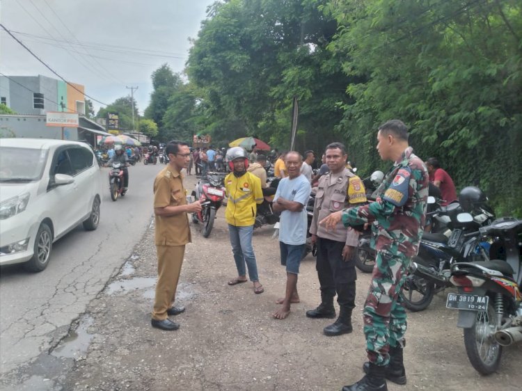 Cegah Terjadinya Aktivitas Judi Sabung Ayam di Pasar Penfui, Patroli Bersama Libatkan Tiga Unsur.