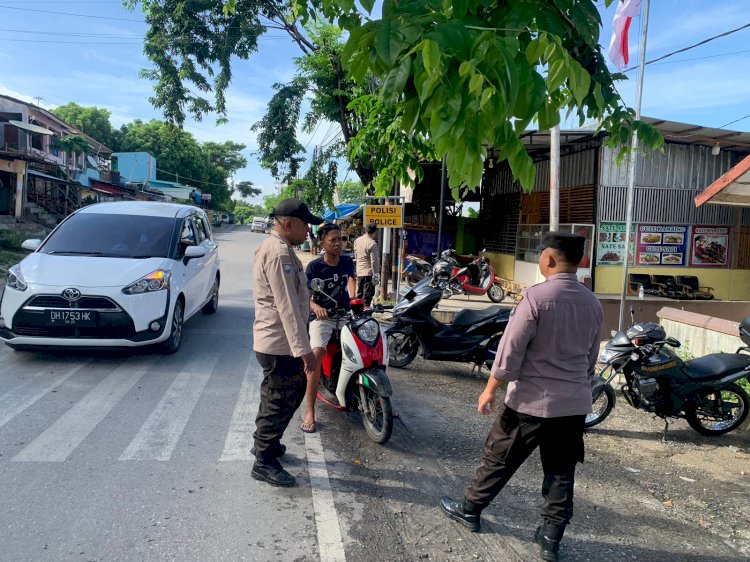 Polsek Alak Konsisten Lakukan Penertiban Pelanggaran Kasat Mata di Wilayah Hukumnya