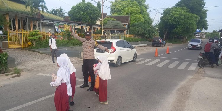 Wujudkan Keselamatan di Jalan, Polsek Maulafa Gelar Strong Point Pagi