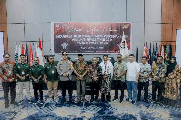 Kapolresta Kupang Kota Hadiri Pembukaan Rapat Pleno Terbuka, Hasil Penghitungan Suara Pemilu di Tingkat Kota Kupang.