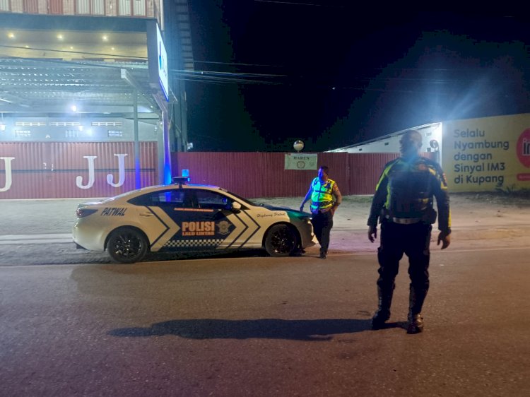 Patroli Satlantas Polresta Kupang Kota, Antisipasi Aksi Balap Liar di Jalan Piet Tallo