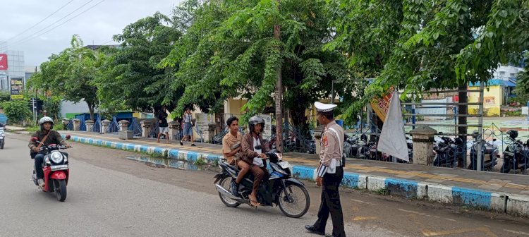 Satlantas Polresta Kupang Kota Berikan Himbauan Dalam Operasi Keselamatan Turangga 2024