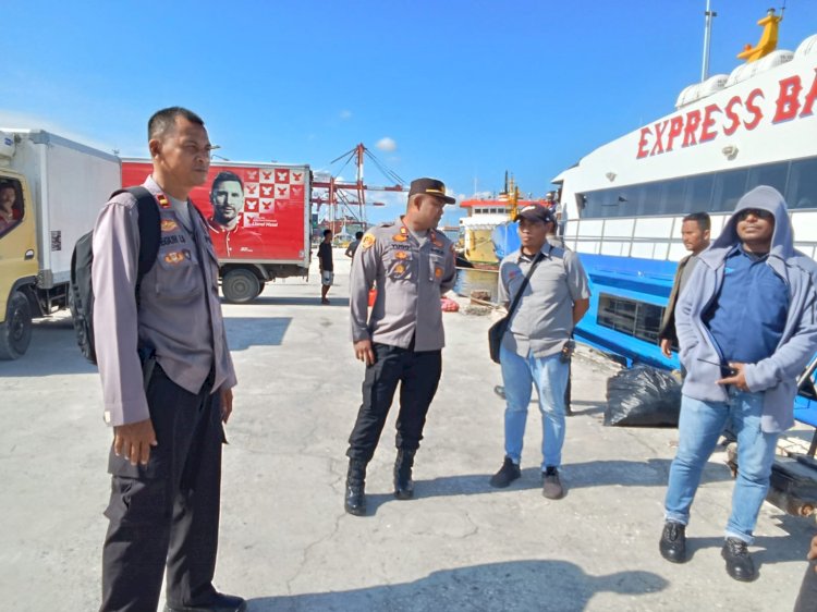 Polsubsektor Pelabuhan Tenau Kupang, Amankan Arus Mudik Gratis Menuju Pulau Rote