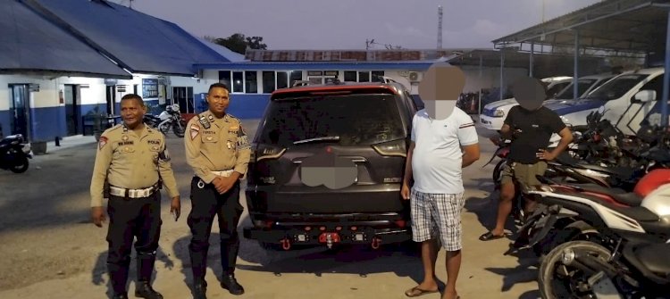 Gunakan Aksesoris Berlebih, Satlantas Polresta Kupang Kota Tilang Pengemudi Pajero Sport