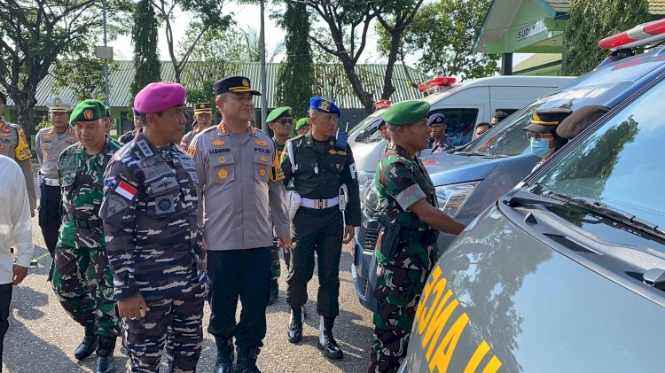 Kapolresta Kupang Kota Hadiri Apel Gelar Pasukan Pengamanan VVIP Kunker Presiden Prabowo Subianto