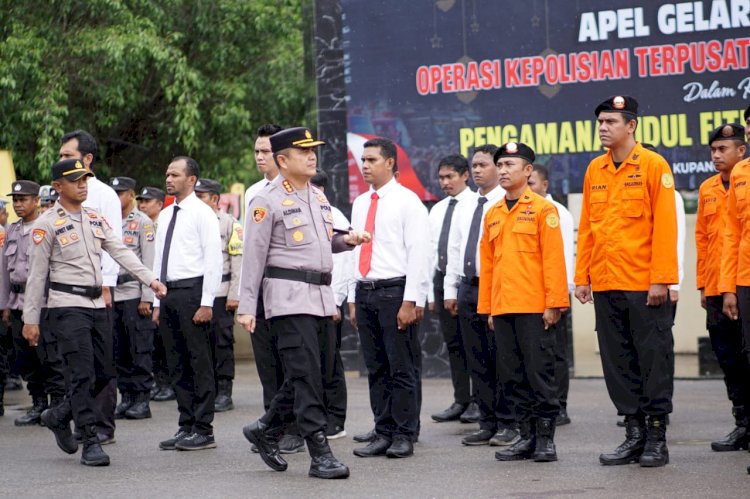 Kapolresta Kupang Kota Pimpin Apel Gelar Pasukan Operasi Ketupat 2025