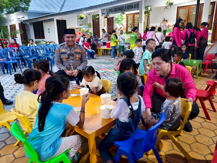 Kapolresta Kombes Aldinan Manurung Berbuka Puasa Bersama Keluarga Besar TK Bhayangkari 01 Kupang Kota