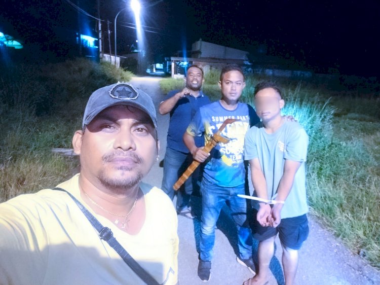 Serigala Polsek Kota Lama Tangkap Pelaku Penganiaya Mario dengan Gunakan Parang di Paradiso