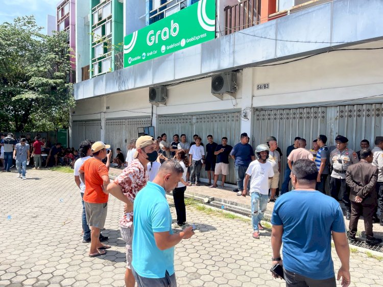 Aksi Spontan Driver Grab, Polsek Kota Raja Lakukan Pengamanan