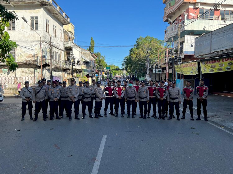 Polresta Kupang Kota Terjunkan Ratusan Personel, Amankan Prosesi Paskah Pemuda GMIT Kota Kupang.