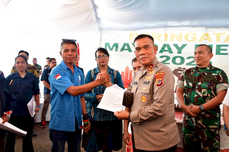 May Day Fiesta 2025 di Polda NTT, Buruh Sampaikan Aspirasi Langsung ke Pemerintah dan Institusi Terkait.