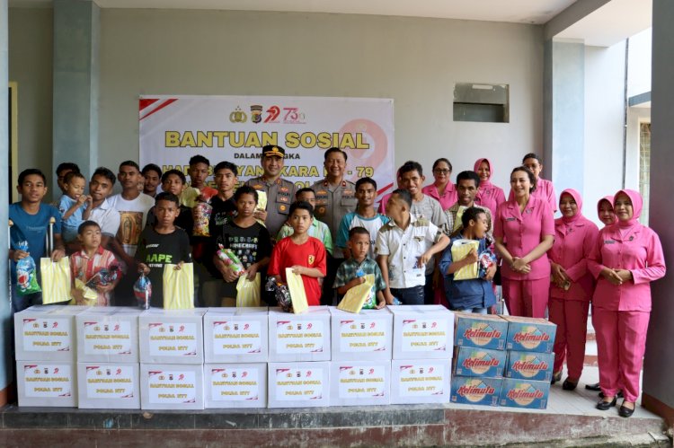Peduli dan Berbagi di Hari Bhayangkara ke-79, Wakapolda NTT Sambangi Panti Asuhan Bhakti Luhur Ende