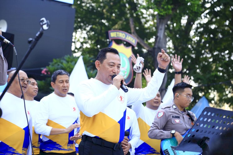 Bhayangkara Sport Day: Kapolri Bawakan Lagu God bless dan Bon Jovi di Bundaran HI