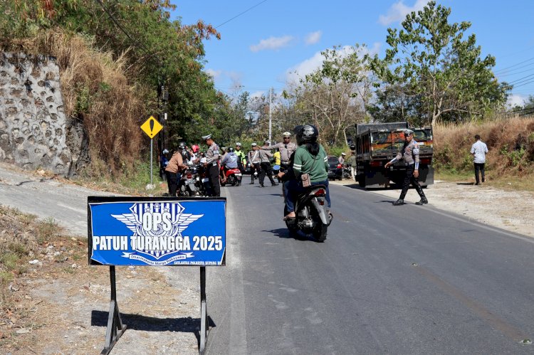 Polresta Kupang Kota Gelar Ops Patuh Turangga, 54 Kendaraan Terjaring Pelanggaran.