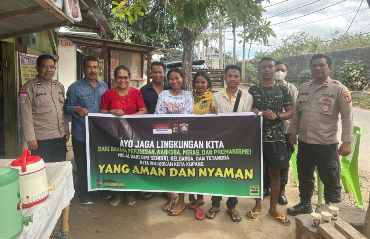 Satbinmas Polresta Kupang Kota Gelar Penyuluhan Kamtibmas dan Dialog Humanis di Kayu Putih