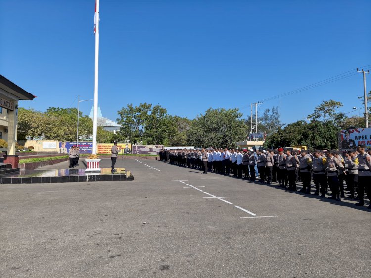 Mengamankan Aksi Unjuk Rasa, Polresta Kupang Kota Turunkan 404 Personel.