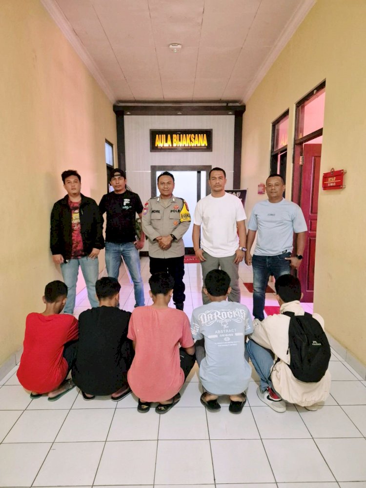 Jatanras Polresta Kupang Kota dan Bhabinkamtibmas Liliba Tangkap Lima Pelajar Terduga Pelaku Pengeroyokan