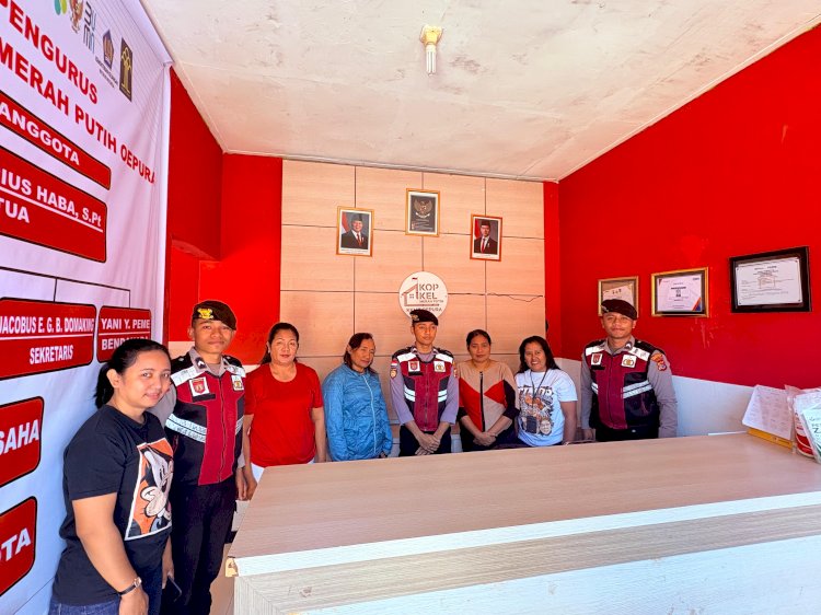 Sambangi Koperasi Merah Putih Kelurahan Oepura dan Fatululi, Sat Samapta Polresta Kupang Kota Lakukan Patroli Dialogis.