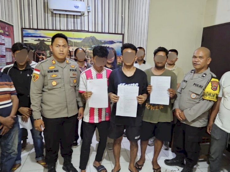 Miras dan Putar Musik Hingga Jam3 Pagi, Kapolsek Kota Lama lakukan Problem Solving dan Bina Para Pelaku.