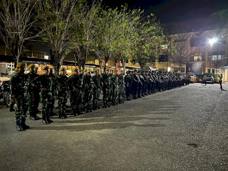 Polresta Kupang Kota Bersama Polda NTT dan TNI, Gelar Patroli Skala Besar Jaga Kamtibmas.