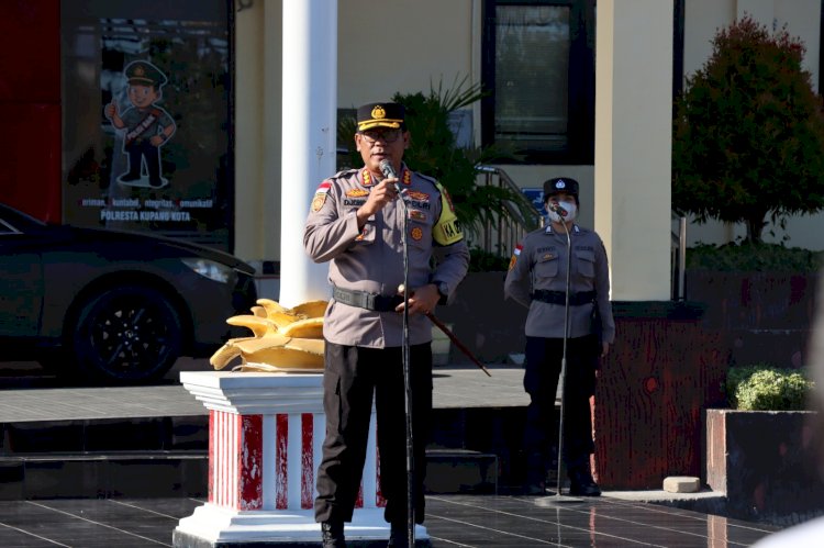 Kapolresta Kupang Kota Sampaikan Arahan dan Penekanan Kapolda NTT dalam Apel Pagi