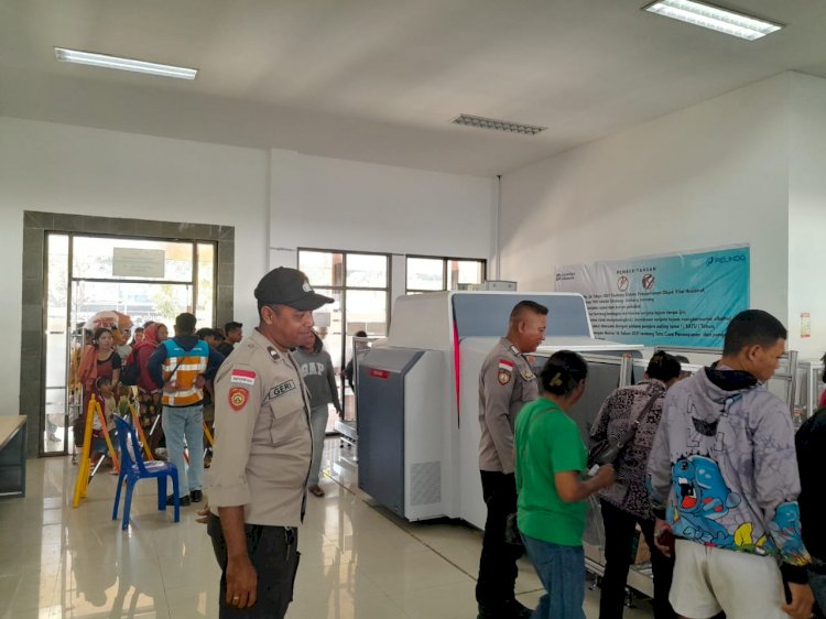 Polsubsektor Tenau Amankan Debarkasi dan Embarkasi Kapal Binaiya, Berlangsung Kondusif.