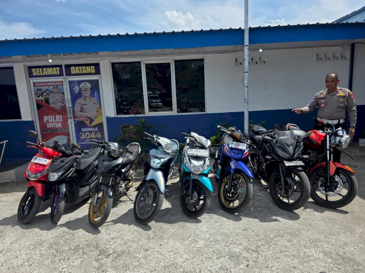 Satuan Lalulintas Polresta Kupang Kota Kembali Amankan 8 Sepeda Motor yang Buat Bising