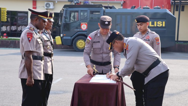 Kapolresta Kupang Kota Pimpin Upacara Sertijab Kasat Samapta dan Kapolsek Alak