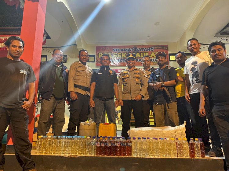 Polsek Maulafa Galakkan Patroli Pemberantasan Miras Tradisional, Puluhan Botol Moke dan Sopi Diamankan.
