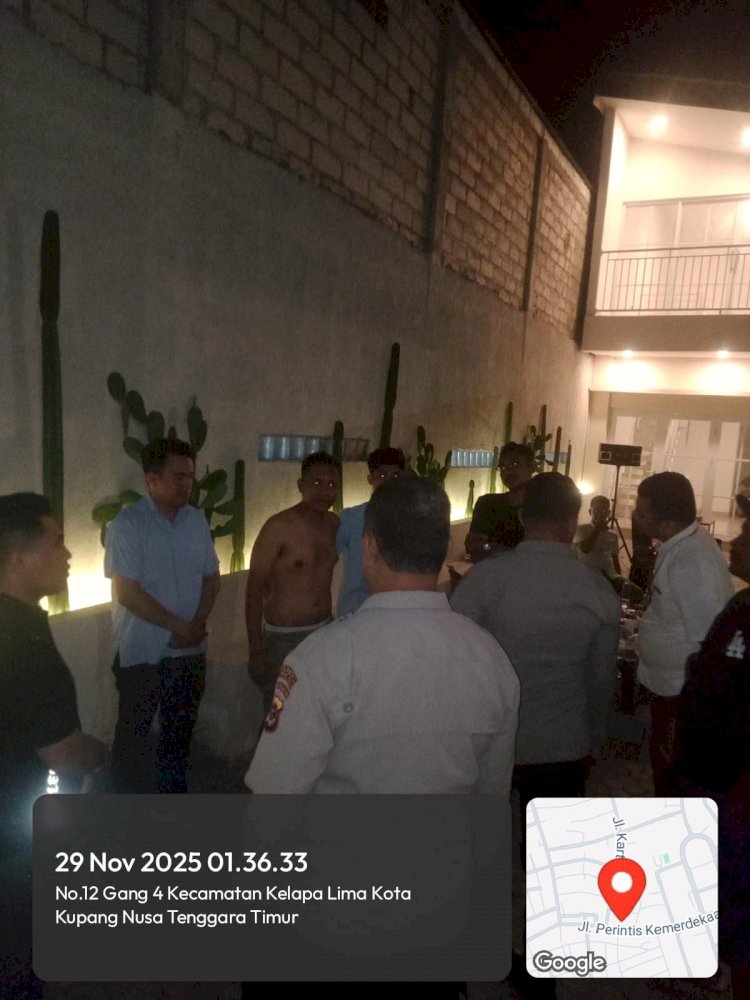 Respon Cepat Aduan Melalui Call Center 110, Polsek Kota Lama Bubarkan Kerumunan Pemuda yang Miras di Kelapa Lima.