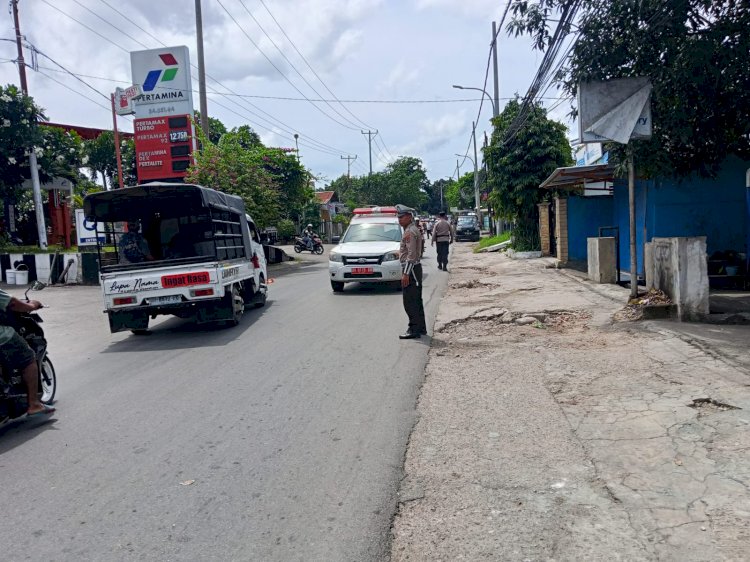 Antisipasi Kemacetan dan Gangguan Kamtibmas, Polsek Maulafa Amankan dan Atur Lalin di SPBU Oepura