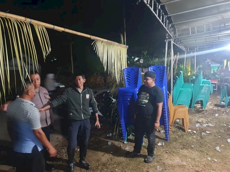 Piket Polsek Maulafa Tindaklanjuti Aduan Warga, Tertibkan Musik Pesta Hingga Dini Hari di Dua Lokasi.