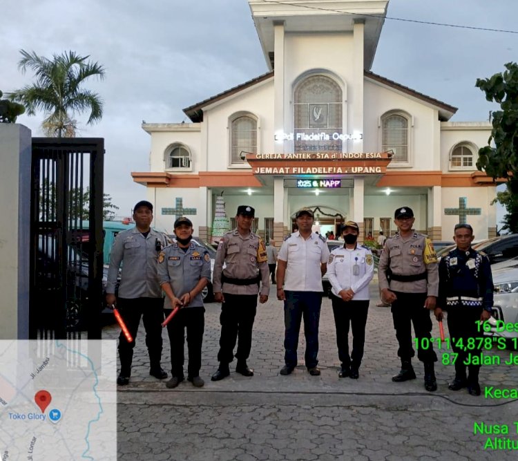 Polsek Maulafa Amankan Perayaan Natal GPdI Filadelfia Oepura, Ratusan Jemaat Sukacita Rayakan.