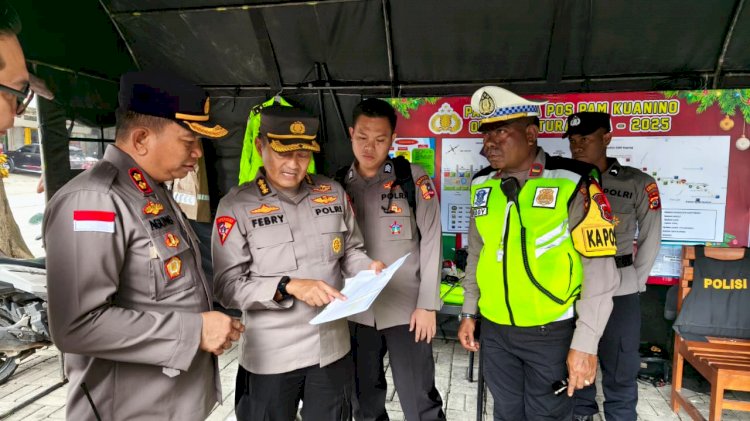 Wakapolresta bersama Tim Datangi Posko Ops Resta dan Cek Kesiapan Personel Pos Pengamanan
