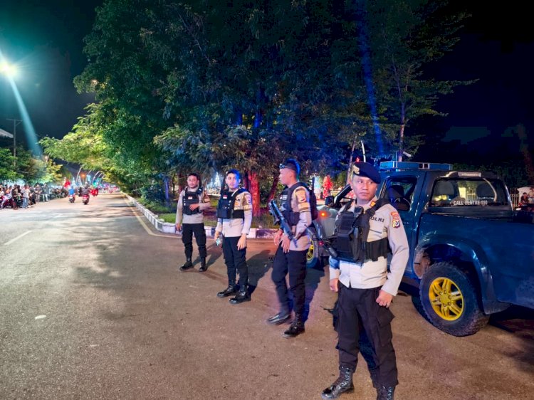 Antisipasi Balap Liar dan Petasan, Polresta Kupang Kota Intensifkan Patroli Malam.