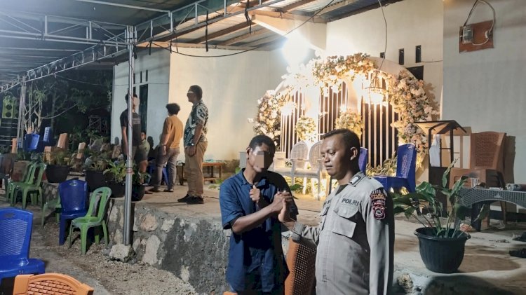 Polsek Maulafa Tindaklanjuti Pengaduan Warga via Call Center 110, Hentikan Pesta Pernikahan yang Melewati Batas Waktu.
