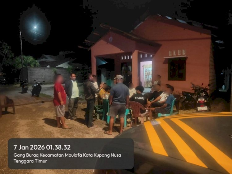 Polsek Maulafa Respons Cepat Pengaduan Warga, Karaoke Dini Hari di Gang Burak Maulafa Langsung Dihentikan.