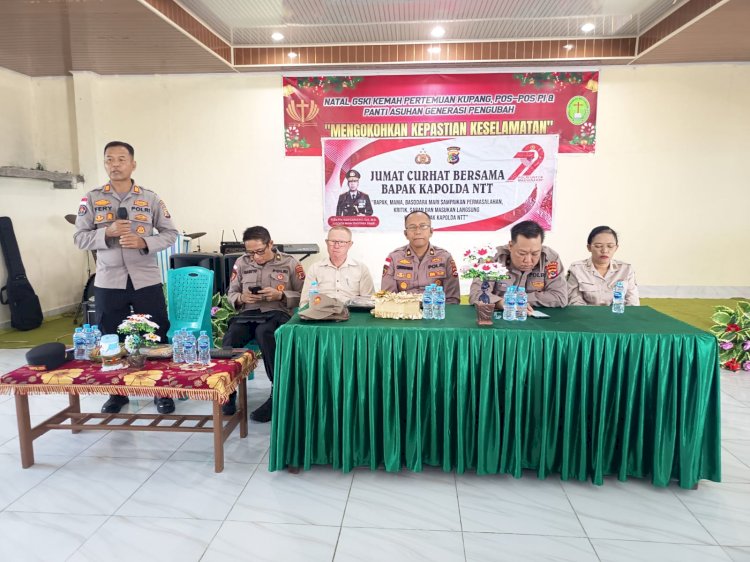 Hadiri Jumad Curhat Polda NTT di Kelurahan Bello, Kapolsek Maulafa Jawab Beragam Persoalan Kamtibmas.